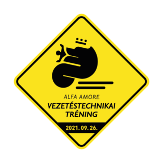 Vezetéstechnika világossárga matrica