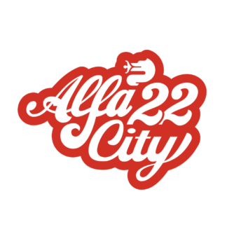 AlfaCity22 piros matrica