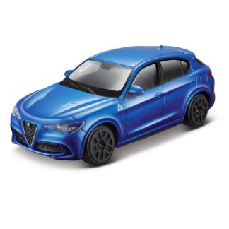 Bburago kék Alfa Romeo Stelvio Quadrifoglio modellautó 1:43